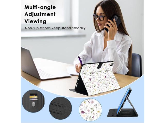 for iPad (A16) 11th Generation Case, iPad 10th Generation Case with Pencil Holder, ipad case 10th Generation Multi-Angle Adjustable Stand with...