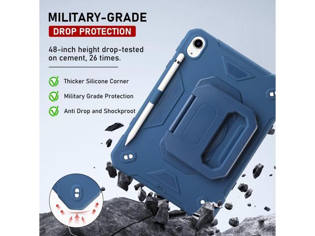 for iPad (A16) 11th Generation 11 Inch 2025/iPad 10th Generation Case 10.9 Inch 2022 with 360 Rotating Grip Magic Stand,Pen Slot/Key Chain/Shoulder...