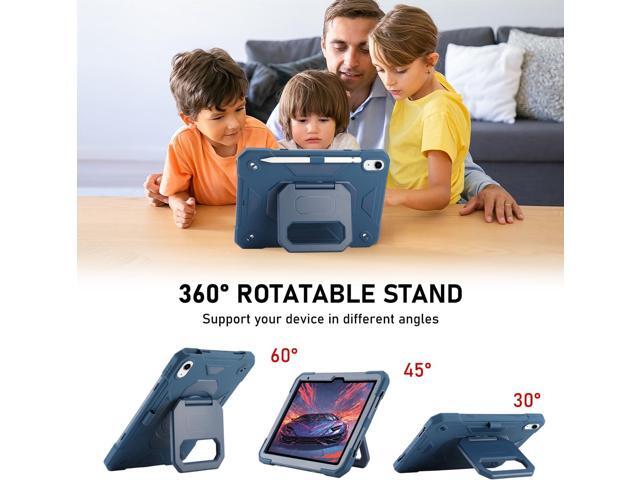 for iPad (A16) 11th Generation 11 Inch 2025/iPad 10th Generation Case 10.9 Inch 2022 with 360 Rotating Grip Magic Stand,Pen Slot/Key Chain/Shoulder...