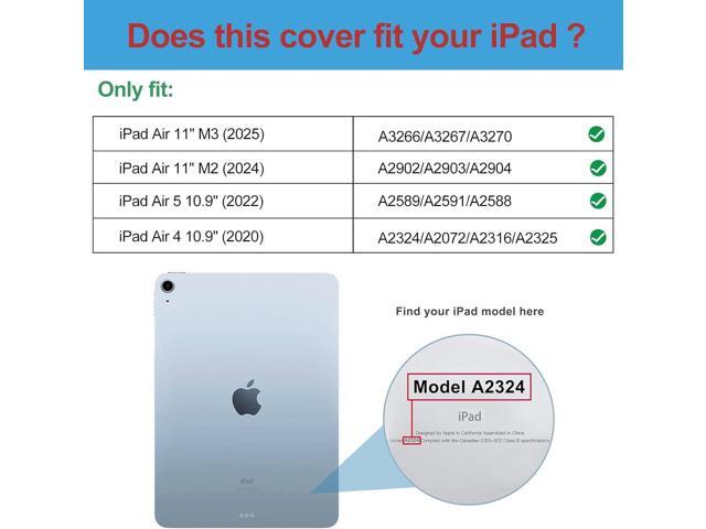 ProCase Smart Case for iPad Air 11-inch M3 M2 2025 2024/10.9 Air 5th 4th Generation 2022 2020, Protective Cover for Air 5 4 -Purple