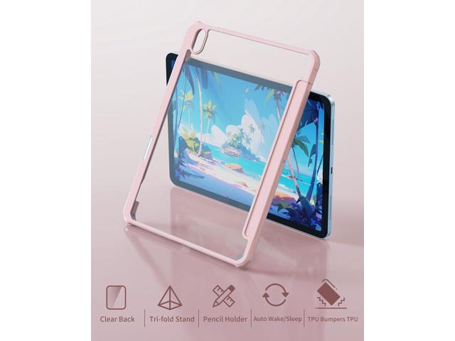 Aoub Case for iPad (A16) 11th Generation 11 inch 2025, iPad 10th Generation 10.9 inch 2022 with Pencil Holder, Clear Transparent Back Shell with...
