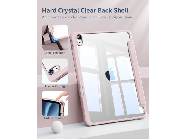 Aoub Case for iPad (A16) 11th Generation 11 inch 2025, iPad 10th Generation 10.9 inch 2022 with Pencil Holder, Clear Transparent Back Shell with...