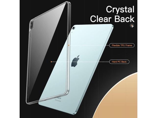 JETech Clear Case for iPad Air 13-Inch M3/M2 (2025/2024), Anti-Yellowing Transparent Shockproof Slim Tablet Back Cover with Hard PC Back and Soft...