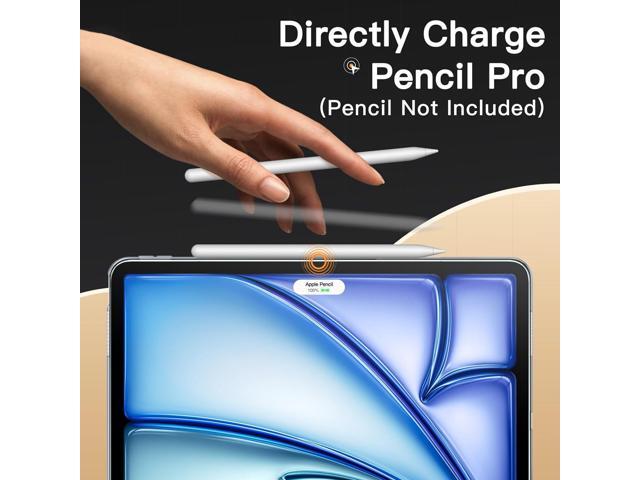 JETech Clear Case for iPad Air 13-Inch M3/M2 (2025/2024), Anti-Yellowing Transparent Shockproof Slim Tablet Back Cover with Hard PC Back and Soft...