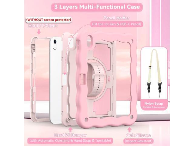 for iPad A16 11th Generation 2025 / 10th Gen Case 2022, for 11 Inch / 10.9 Inch iPad Case Heavy Duty Cover Shockproof with Pencil Holder [360°...