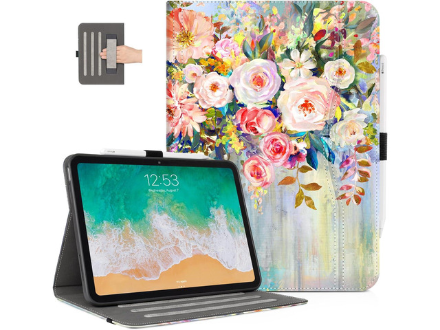 for iPad (A16) 11Th/10Th Generation Case 2025/2022,Flower for iPad Case 11Th/10Th Generation,10Th/11Th Gen iPadCase Cover Pencil Holder/Hand...