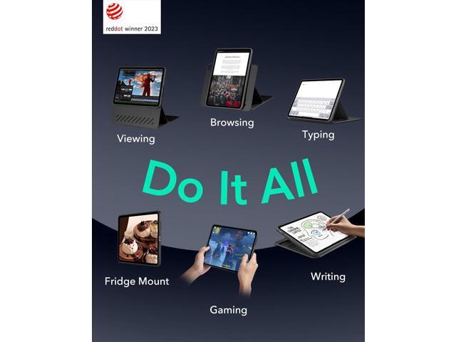 ESR for iPad Air 13 Inch Case (2025/2024) M3/M2, Removable Magnetic Cover, Adjustable Portrait/Landscape Stand with Raised Screen View, 9 Standing...