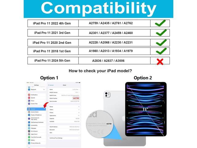 Case for iPad Pro 11 Inch (2022/2021/ 2020/2018): Silicone Cover for iPad 11 (4th/ 3rd/ 2nd/ 1st) Generation with Screen Protector- Stand- Handle-...