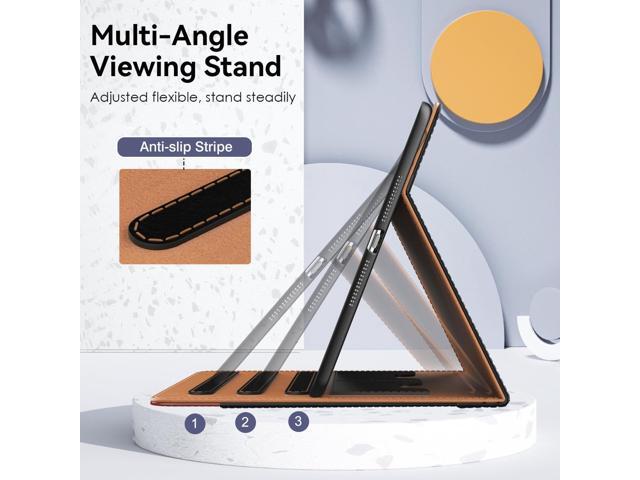 OKP Case for iPad 9th Generation 2021 / 8th Generation 2020/ 7th Gen 2019 10.2 inch Case with Multi-Angle Viewing PU Leather Stand Cover with...