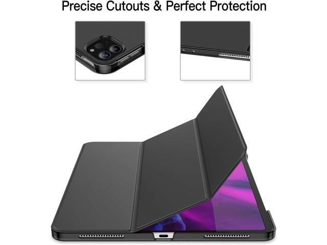 JETech Case for iPad Pro 12.9-Inch (2020/2018 Model, 4th/3rd Generation), Compatible with Pencil, Cover Auto Wake/Sleep (Black)