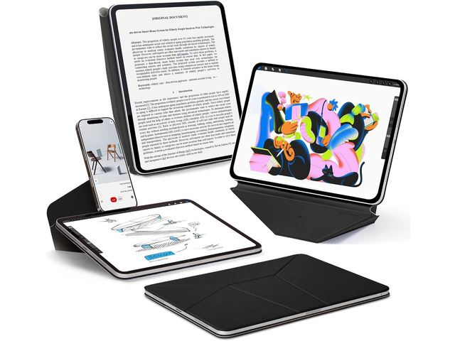 MOFT Dynamic Folio Case for iPad Air 13 Inch M3/M2 (2025/2024), iPad Pro 12.9 6th/5th/4th Gen, Silm Magnetic Stand Case with 20+ Viewing Angles,...