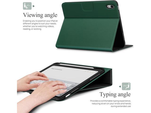 auaua Case for iPad (A16) 11th Generation 11 Inch 2025, iPad 10th Generation 10.9 Inch 2022, with Pencil Holder and Pocket, Typing Angle Muti-Stand...