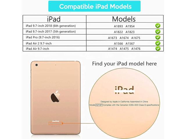 YIHE Kids Case for iPad 9.7 Inch with Screen Protector, Shockproof Handle Convertible Stand Case for iPad 9.7 6th/5th Generation 2018/2017, iPad...