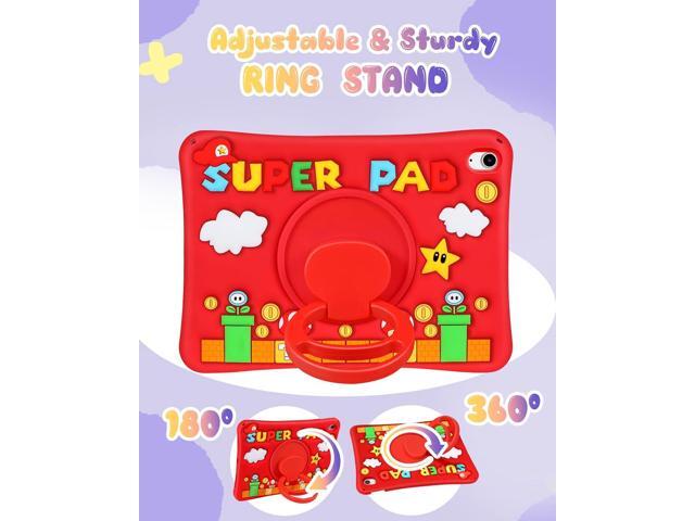 Cute for iPad A16 Case/for iPad 10th Generation/11 Inch Case - Silicone 3D Design for Girls Women Teens Girly Kawaii Funny Cartoon Soft Stand with...