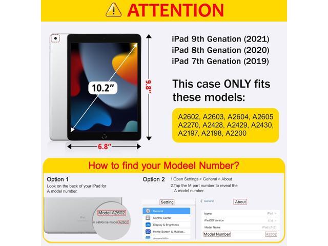 Tuiklol for iPad 10.2 case 2021 Gen 9th Release Built in Pencil Holder - Trifold Stand-Auto Wake/Sleep TPU Protection Stand Clear Back Cover for...