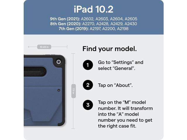 ZUGU CASE for 10.2 Inch iPad 7th / 8th / 9th Generation Case (2021/2020/2019), Protective, Thin, Sleek Design, Magnetic Stand, Sleep/Wake Cover,...