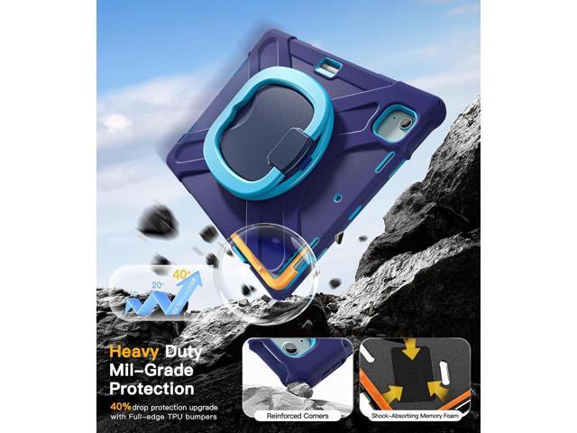 BRAECN for iPad Air 13 Inch Case M3 2025/ M2 2024, iPad Pro 12.9 (6th/5th/4th/3rd Gen), Heavy Duty Shockproof Cover w/Pencil Holder, Rotating...