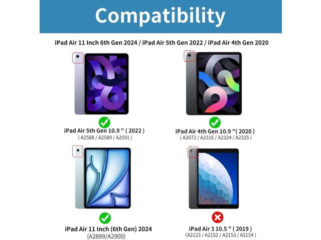 kenke Case for iPad Air 11-inch M3/M2 (2025/2024), iPad Air 5th/4th Generation (2022/2020) 10.9-inch, Auto Sleep/Wake Slim Trifold Stand Case with...