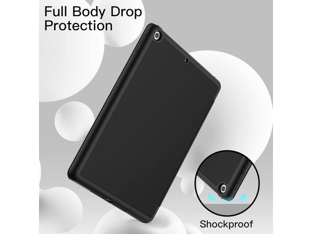 JETech Case for iPad 9.7-Inch (6th/5th Generation, 2018/2017) with Pencil Holder, Slim Tablet Cover with Soft TPU Back, Auto Wake/Sleep (Black)