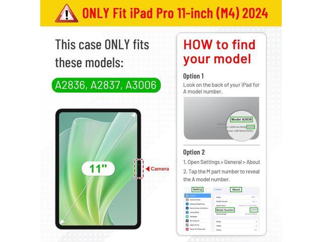 Fintie Rotating Case for iPad Pro 11-inch M4 (2024) (Model Number: A2836/A2837/A3006) - 360 Degree Swiveling Smart Stand Protective Cover with...