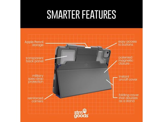 STM Dux Plus for iPad Air 11' (M3 2025, M2 2024/10.9' 5th/ 10.9' 4th Gen): Ultra Protective, Lightweight with Clear Back, Apple Pencil Holder,...