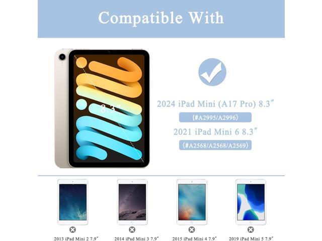Supveco Case for iPad Mini 7 (A17 Pro) 2024/iPad Mini 6 2021 8.3 Inch with Pencil Holder-[Auto Wake/Sleep],Slim Protective Case with Soft TPU Back...