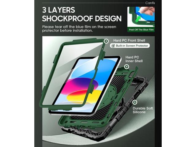 Cantis Case for iPad (A16) 11th/ 10th Generation 11/ 10.9 Inch 2025/ 2022, Shockproof Case for iPad 11 with Screen Protector/ Rotating Stand/...