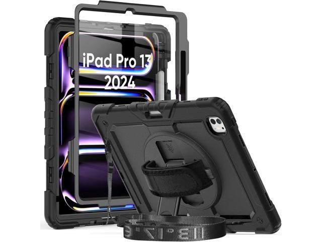 Herize Case for iPad Pro 13 Inch with Screen Protector Pen Holder Case Compatible with iPad Pro 7th Generation Supports Apple Pencil Charge ...