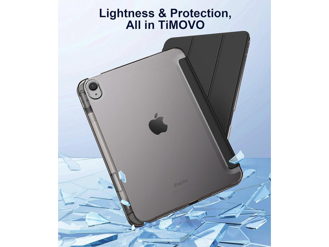 TiMOVO Case for iPad Air 11 Inch M3 2025/M2 2024, iPad Air 5th Generation 2022/4th Gen 2020 10.9 Inch with Pencil Holder, Stand Cover with...