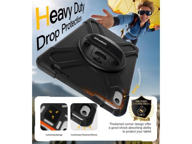 BRAECN for iPad (A16) 11th/10th Generation case 11/10.9 inch 2025/2022 Heavy Duty Shockproof Protective with Pencil Holder Screen Protector...