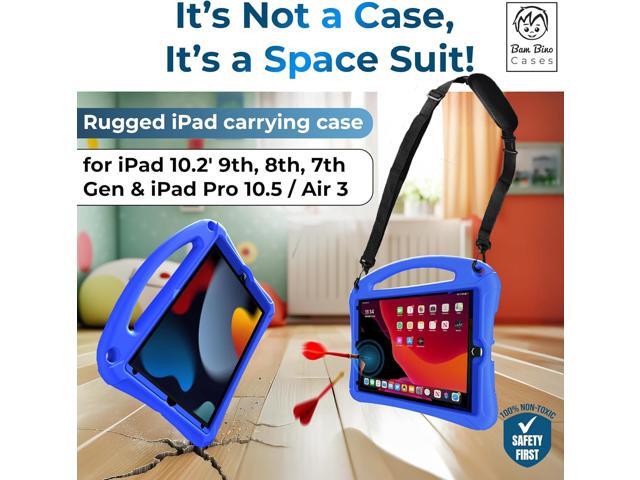 Bam Bino Space Suit iPad 9th Generation Case Kids, iPad 8th/7th/10.2 inch iPad Case for Kids Lightweight Cover with Screen Protector, Handle,...