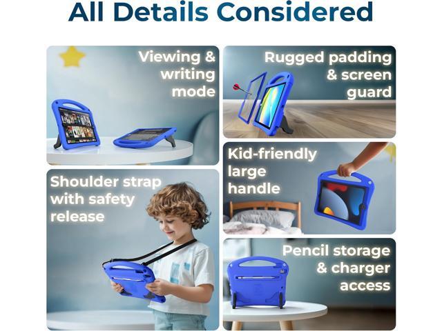 Bam Bino Space Suit iPad 9th Generation Case Kids, iPad 8th/7th/10.2 inch iPad Case for Kids Lightweight Cover with Screen Protector, Handle,...