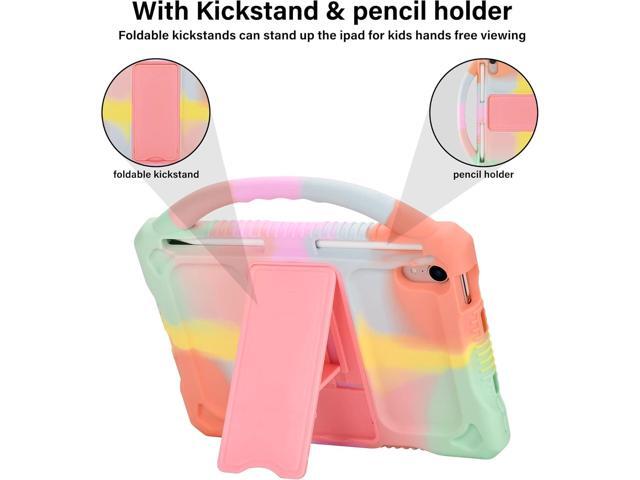 Adocham Kids Case for iPad mini 6 2021/Mini 7 2024(A17 Pro),Shockproof Child Protective Cover for Mini 6th/7th Generation Case 8.3 inch (Rainbow)