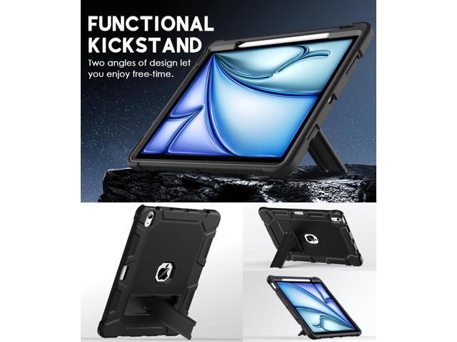 Case for iPad Air 13-inch (M3/M2) 2025/2024, [Built-in Pencil Holder] Heavy Duty Shockproof Rugged Protective Case for 13 inch iPad Air (2025/2024...