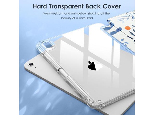 DTTO for iPad (A16) 11th/10th Generation Case (2025/2022), Clear Hard Back with Soft TPU Frame, Slim Trifold Stand Support Pencil Holder, Auto...