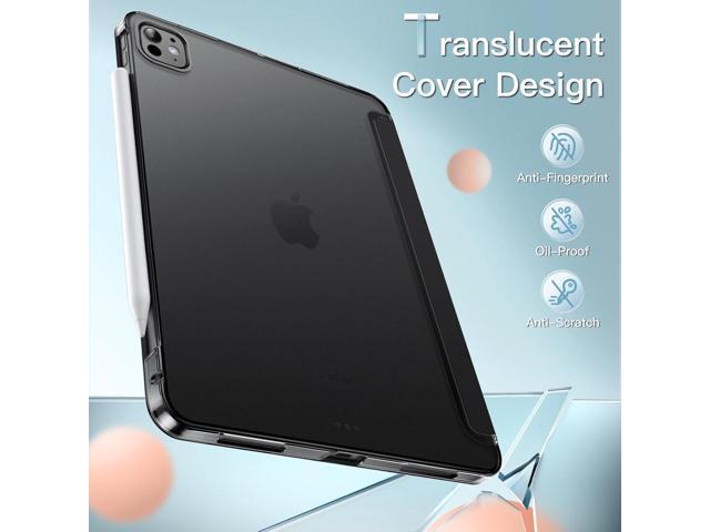 JETech Case for iPad Pro 11-Inch M4 2024 (5th Generation), Slim Stand Hard Back Shell Smart Cover with Auto Wake/Sleep (Black)