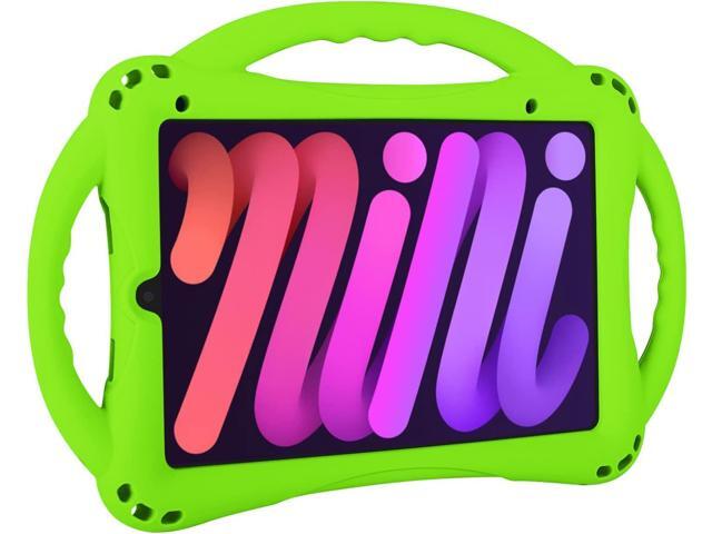 TopEsct Kids Case for iPad mini 7 (A17 Pro) 2024 /iPad Mini6 2021, Shockproof Silicone Cover with Handle Stand for 8.3' iPad mini 6th/7th Gen,Green