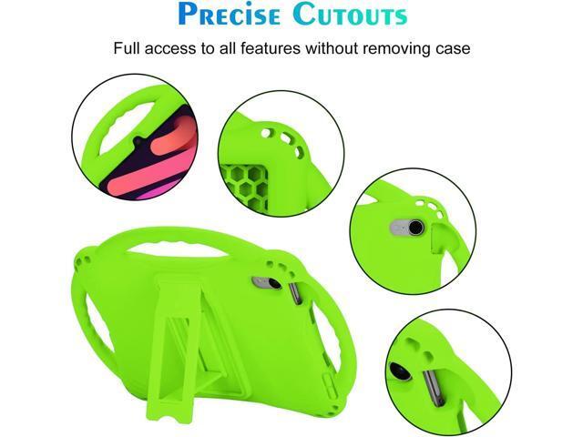 TopEsct Kids Case for iPad mini 7 (A17 Pro) 2024 /iPad Mini6 2021, Shockproof Silicone Cover with Handle Stand for 8.3' iPad mini 6th/7th Gen,Green