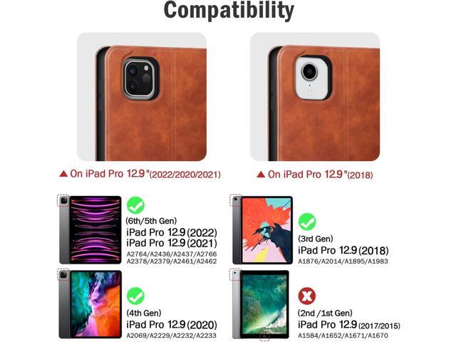 Antbox Case for iPad Pro 12.9'' 6th Generation (2022) 5th/4th/3rd Generation (2021/2020/2018), Built-in Pencil Holder Auto Sleep/Wake Function PU...