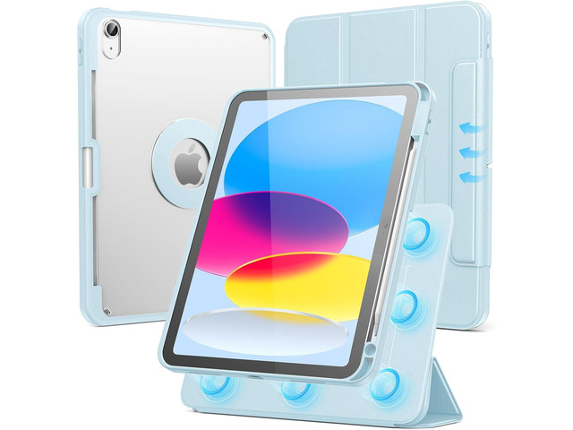 SPARIN Case for iPad A16 11th/10th Generation 2025/2022 (11'/10.9') with Pencil Holder, Magnetic Detachable Hybrid Stand, Portrait/Landscape Angle,...