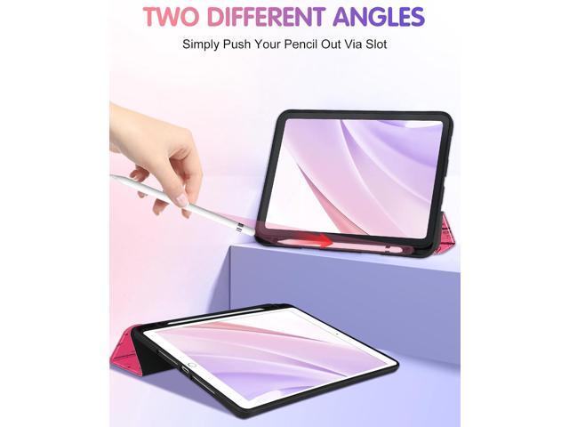 for iPad 9th/8th/7th Generation Case 10.2 Inch Girls Cute Women Folio Smart Cover with Pencil Holder Red Lips Design Funny Girly Teens Unique Cases...