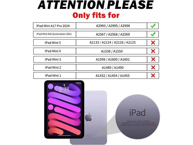 BRAECNstock Case for iPad Mini7 (a17 pro)/Mini 6 8.3' 2024/2021,iPad mini 7th/6th Generation Cover for Kids with Pencil Holder,360° Rotating...