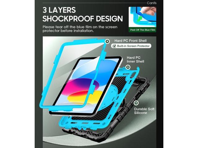 Cantis Case for iPad (A16) 11th/ 10th Generation 11/ 10.9 Inch 2025/ 2022, Shockproof Case for iPad 11 with Screen Protector/ Rotating Stand/...