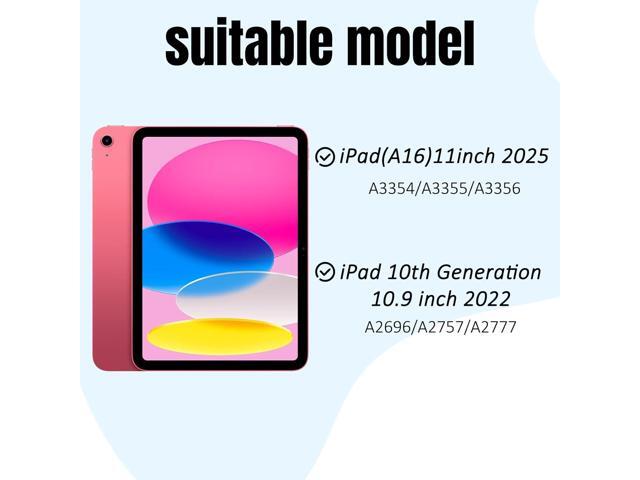 Compatible with iPad (A16) 11th Generation 11 Inch 2025,10th Generation Case 2022,iPad 10.9 Inch Case Pencil Holder Soft Back Auto Sleep/Wake Cover...