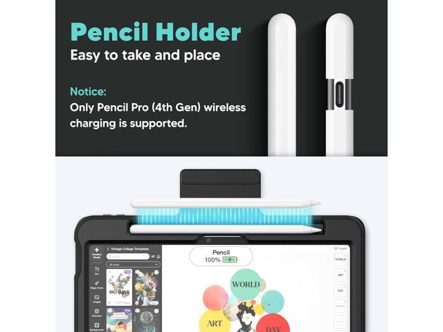 SEYMAC for iPad Air 11 inch Case M3/ M2 (2025/2024), Full Protective Auto Sleep/Wake Strong Magnetic Cover with 5 Standing Angles, Pencil Holder,...