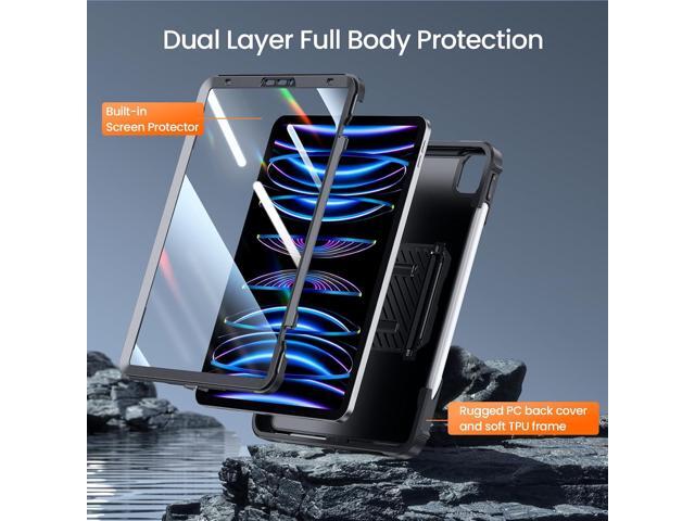 ZtotopCases for iPad Pro 11 Case 4th/3rd/2nd Generation 2022/2021/2020 with Pencil Holder, Full Body Protective Rugged Cover with Built-in Screen...