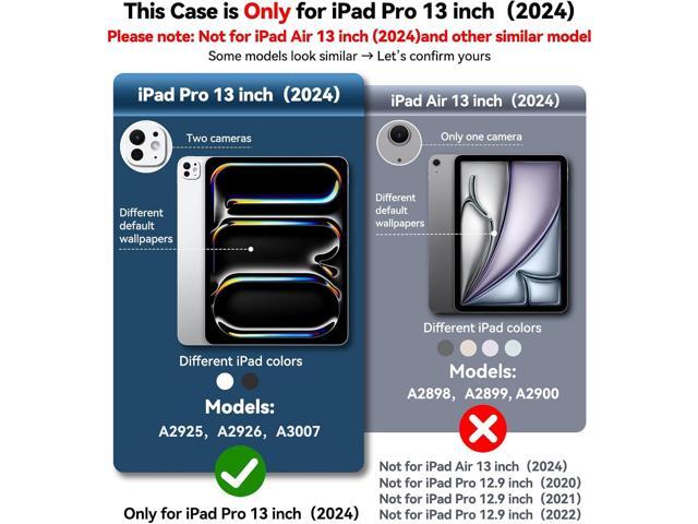 Magic-Keyboard Compatible Case for iPad Pro-13 inch M4 2024, Cover with Apple Pencil Holder for Smart MagicKeyboard Folio Slim Durability, with...