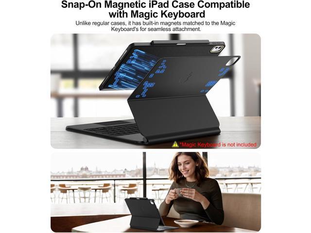 Magic-Keyboard Compatible Case for iPad Pro-13 inch M4 2024, Cover with Apple Pencil Holder for Smart MagicKeyboard Folio Slim Durability, with...