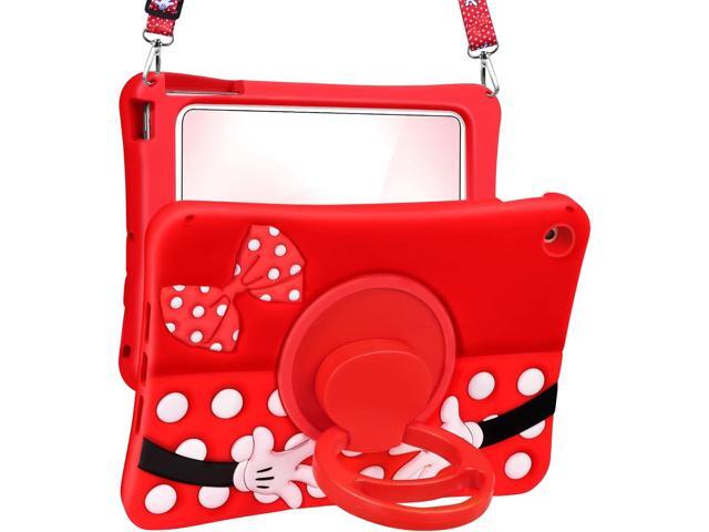 Cute Case for iPad 9th/8th/7th Generation - Silicone 3D Design for Girls Women Teens Girly Kawaii Funny Cartoon Soft Stand for iPad Case...