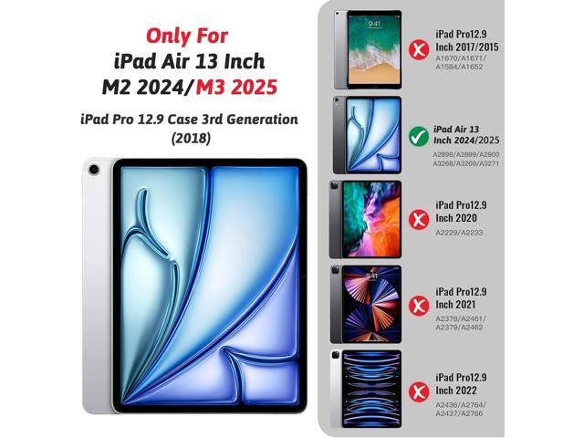 ZtotopCases for iPad Air 13 inch M3 2025 & 2024 M2 Case/iPad Pro 12.9 Case 3rd Generation 2018, Premium Leather Folio Cover (Supports iPad Pencil...